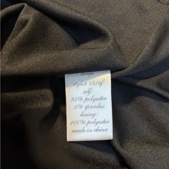 Alya Black Dress with White Lace Accents Lined Size M - Picture 6 of 6